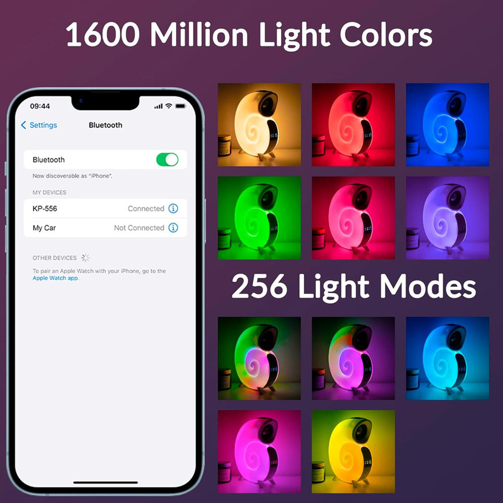 Lámpara de caracol con luz RGB