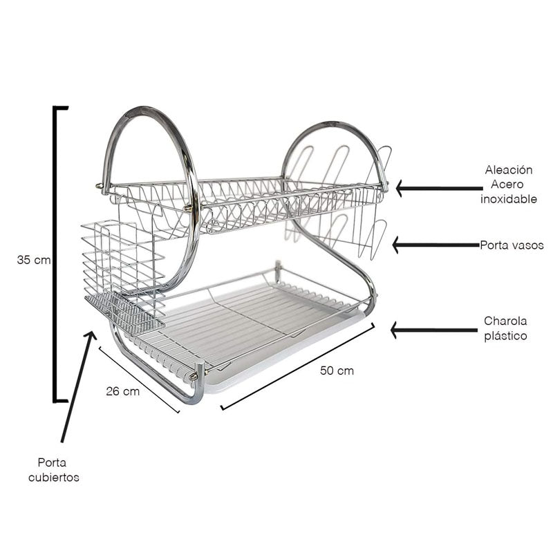 Escurridor de trastes acero S