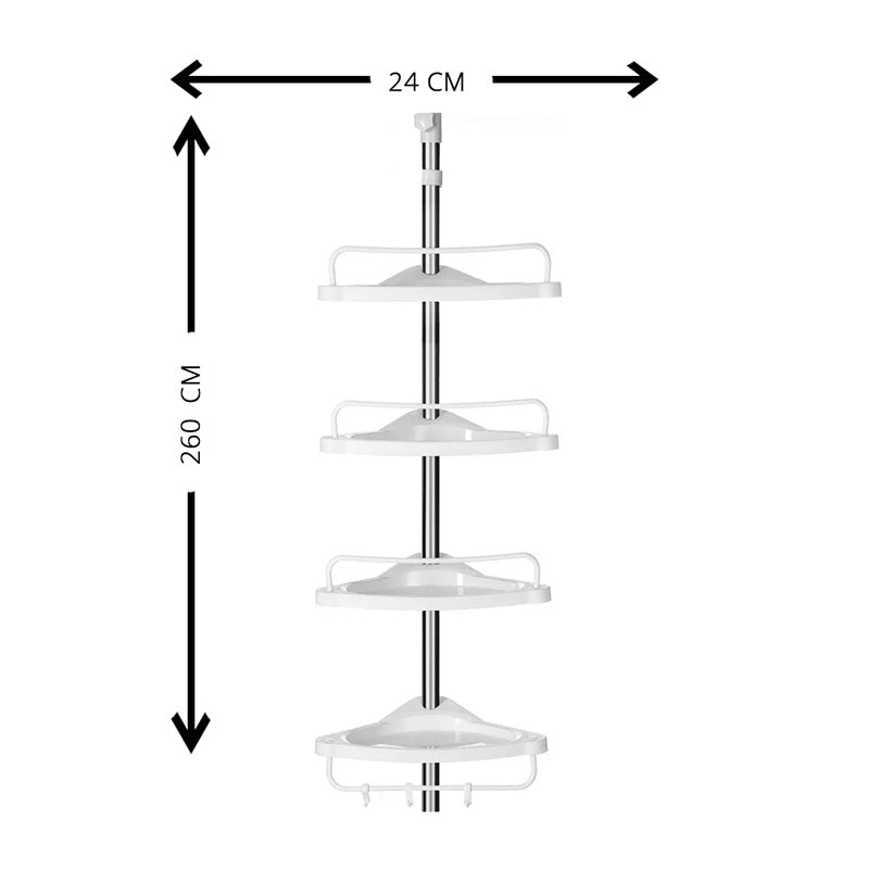 Organizador de baño 4 estantes esquineros
