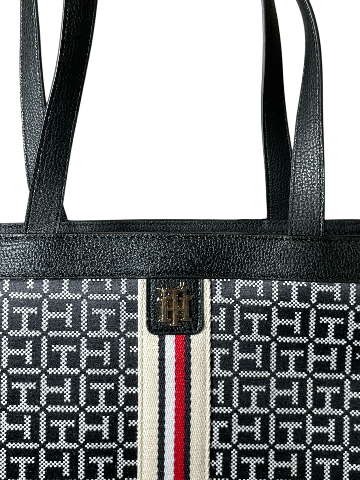 Bolsa Tommy Hilfiger Tricolor Tipo Tote | Elegancia Clásica y Espacio Ideal