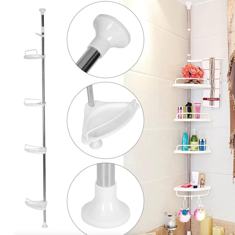 Organizador de baño 4 estantes esquineros
