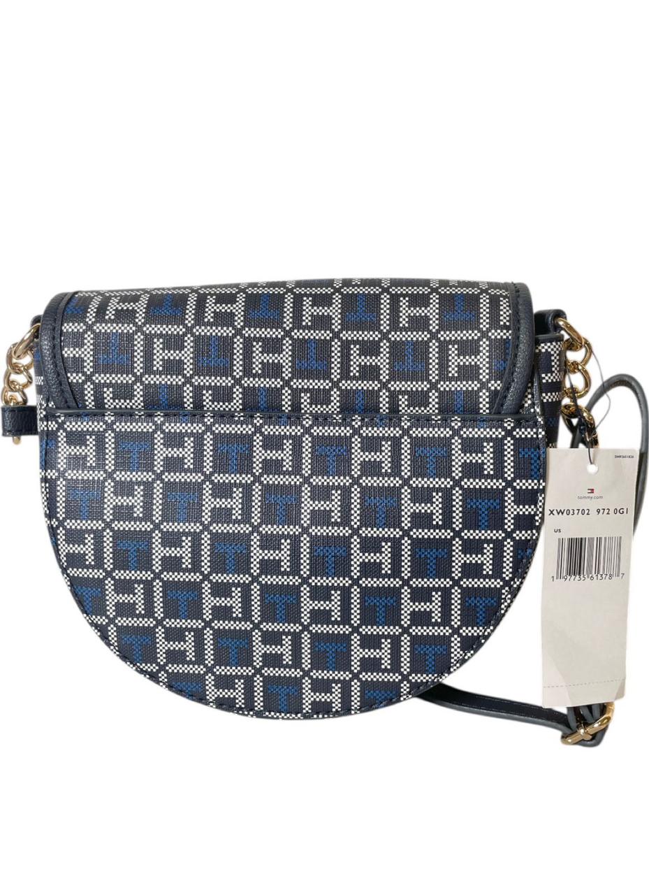 Bolsa Tommy Hilfiger Crossbody Medallón Monograma Azul Marino