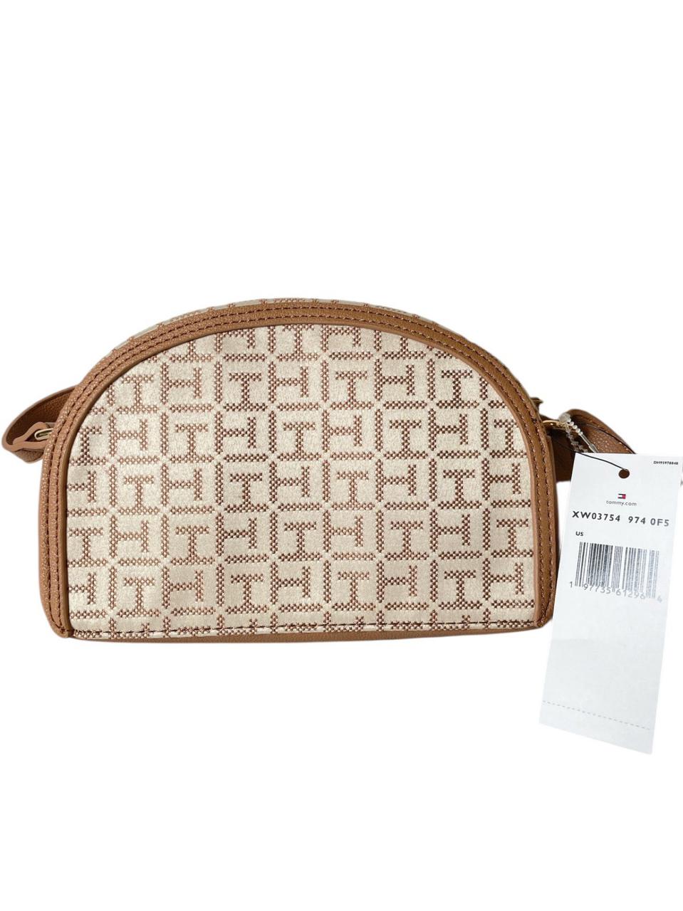 Bolsa Crossbody Tommy Hilfiger Monograma Beige | Estilo Clásico, Tamaño Ideal