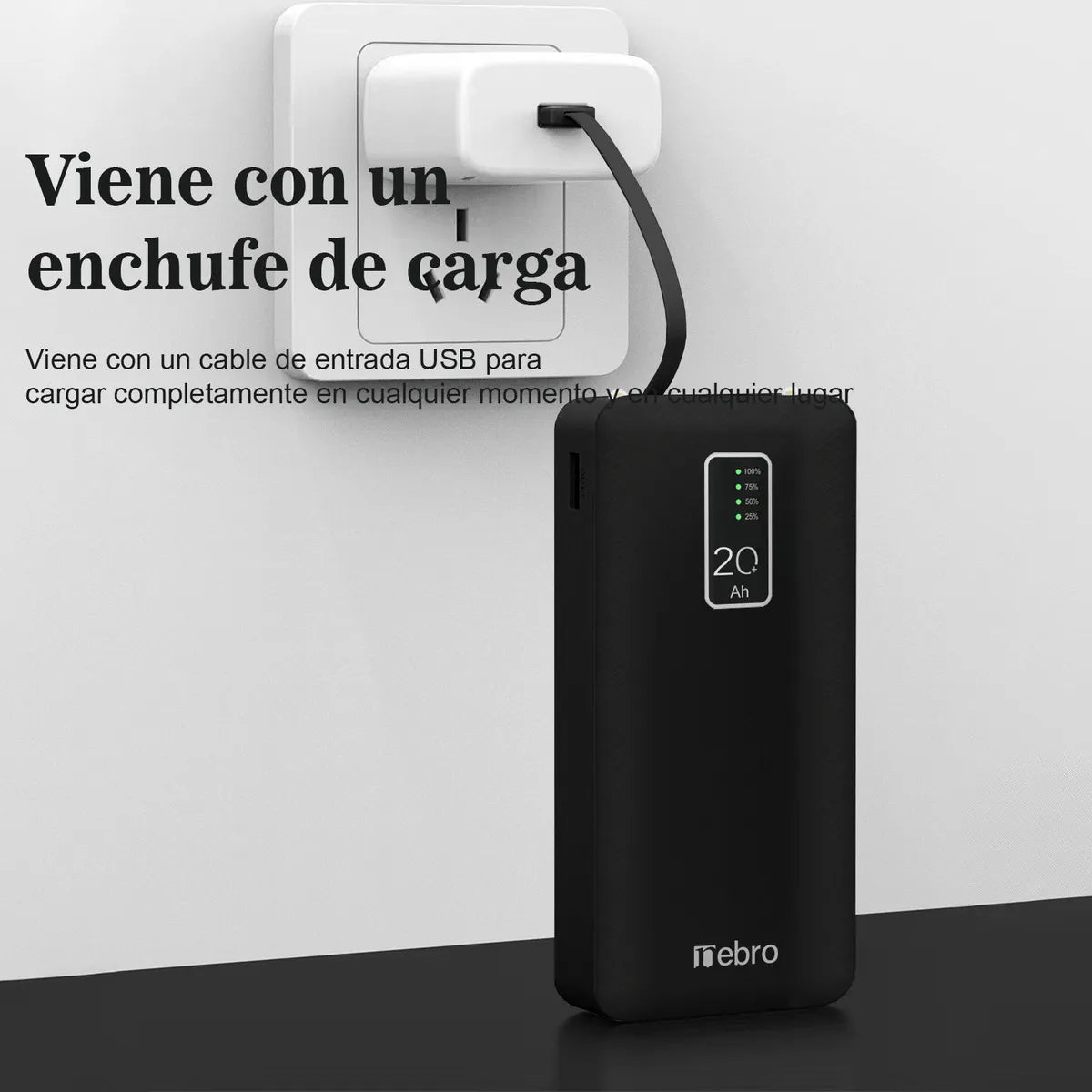 Bateria nebro 20 000 miliamperios carga