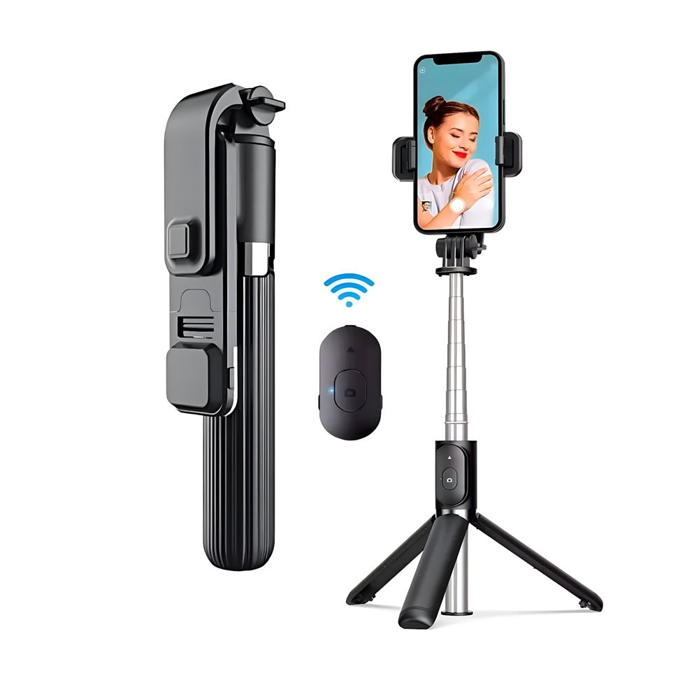 Palo selfie con trípode y control remoto